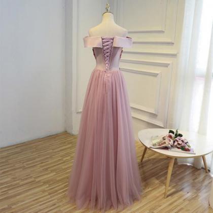 Custom Made Long Prom Evening Dress Fine Pink Prom..
