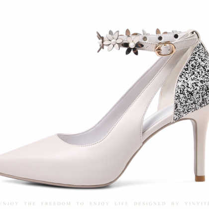Ivory Sweet Girl Shoes,daily Wear Party High Heel..