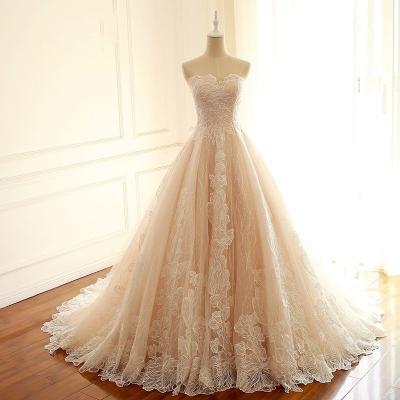 Sweetheart Prom Dresses,A-Line Prom Dress,Appliques Prom Gown,Princess Prom Dress Wedding Dresses