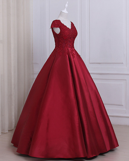 See Through Sheath Red Lace Long Prom Dress Evening Dress