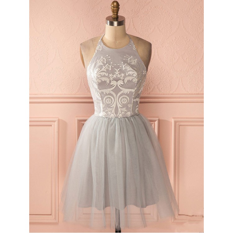 silver formal dresses short