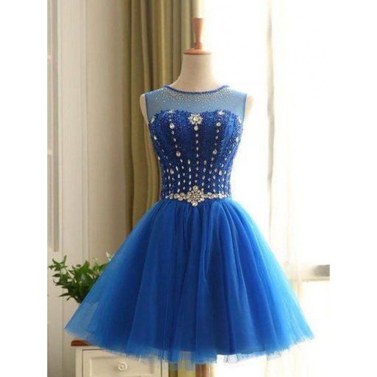 On Sale Short Prom Party Dress Beautiful Royal Blue Homecoming Dresses ...