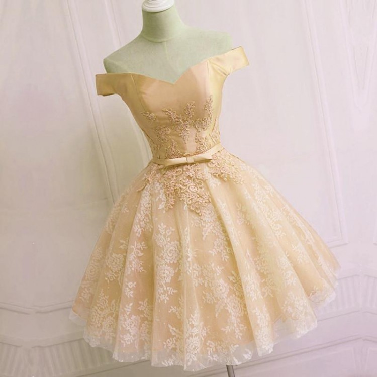 Custom Made A-line/Princess Party Prom Dresses Short Pink Dresses With ...