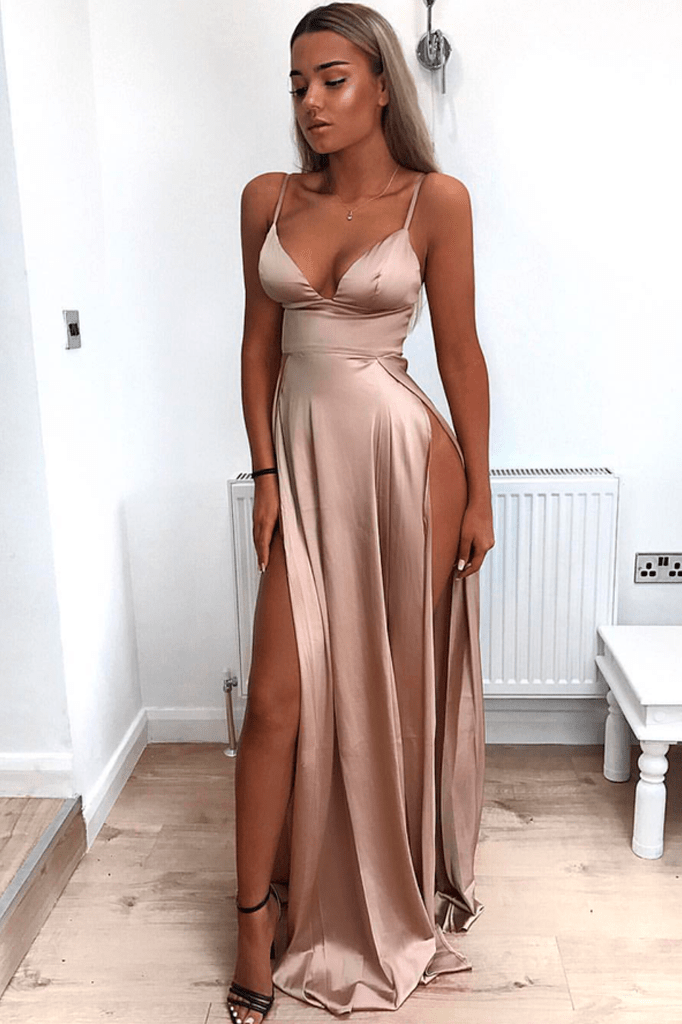 evening gown with split