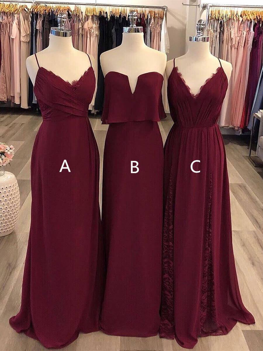 Burgundy winter formal clearance dresses