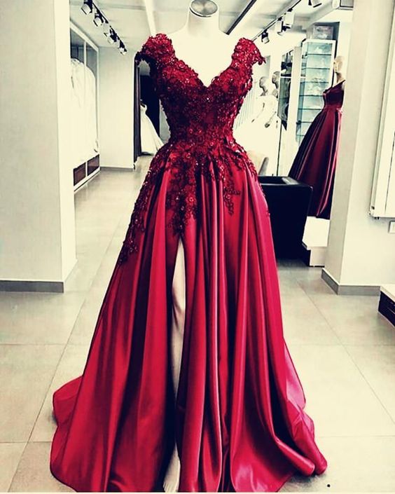 High Neck Cap Sleeve Trail Back Evening Gown - Evening Dresses, Made To  Order Designer Collection