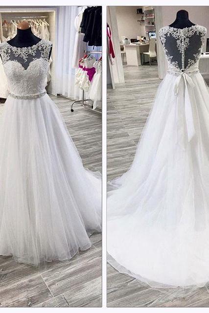 Wedding Dress A-line Wedding Dress white Wedding Dress,Luxury Wedding Dress,Crystal Wedding Dress,Sweetheart Wedding Dress