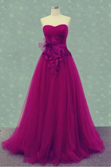 Sexy Prom Dress, Tulle Prom Dress, A Line Evening Dress, Long Prom Dress