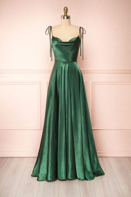 SPD1234,Green formal gown long prom dresses satin evening dress