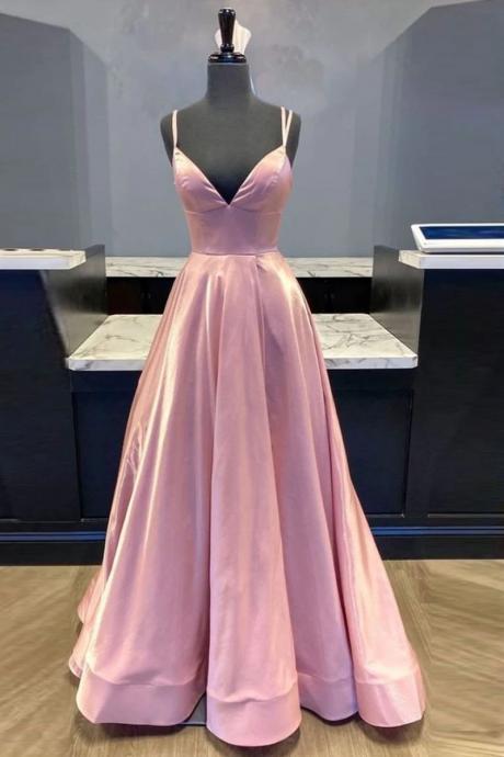 SPD1244,Sexy pink evening dresses pink prom formal gown