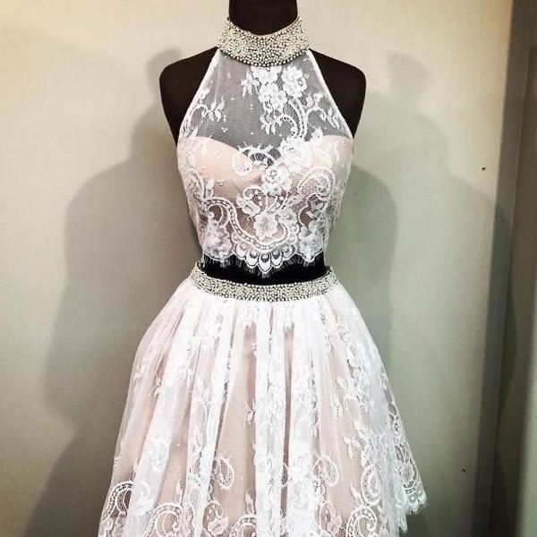 Light Pink Sheath Lace Lovely Birthday Outfits Homecoming Dress, DP3428