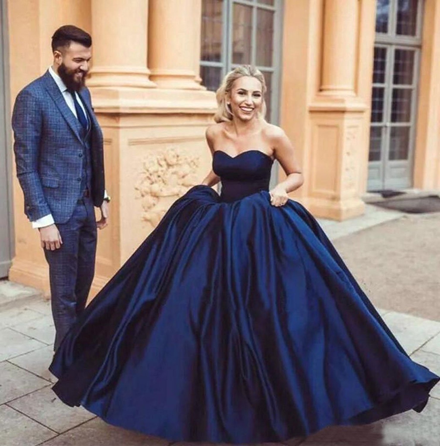 navy blue formal dresses for wedding