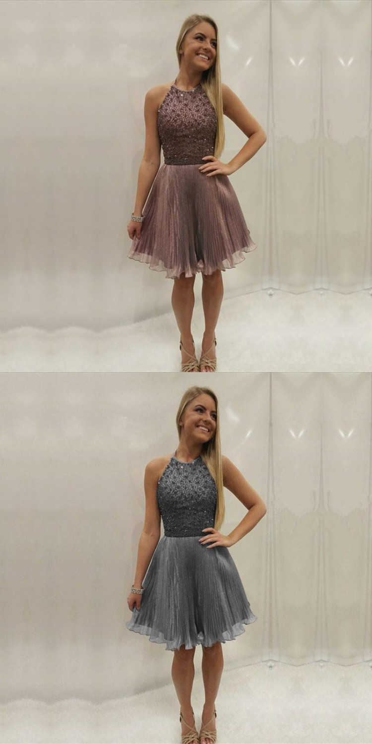 Short Purple Prom Dresses 2018