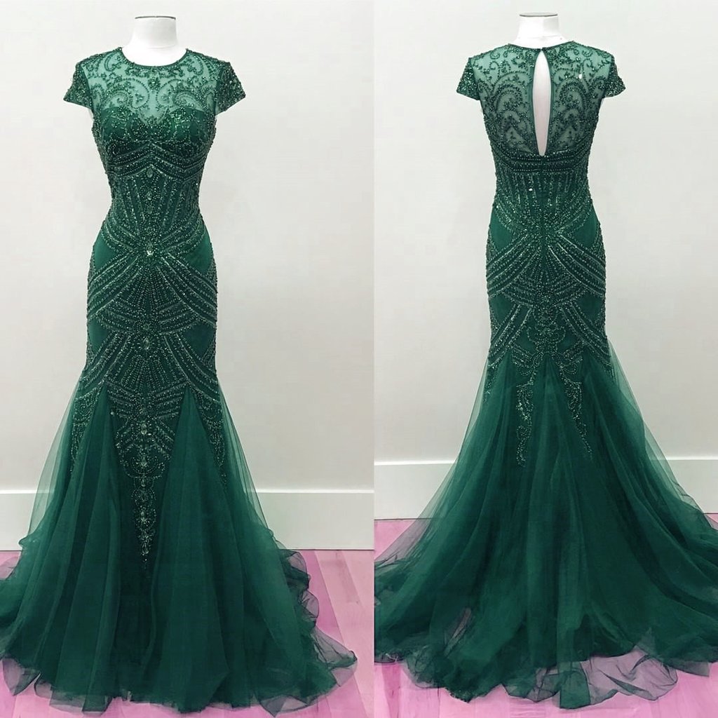 Fully Beaded Mermaid Prom Dresses 2019 Pageant Evening Gowns,fashion ...